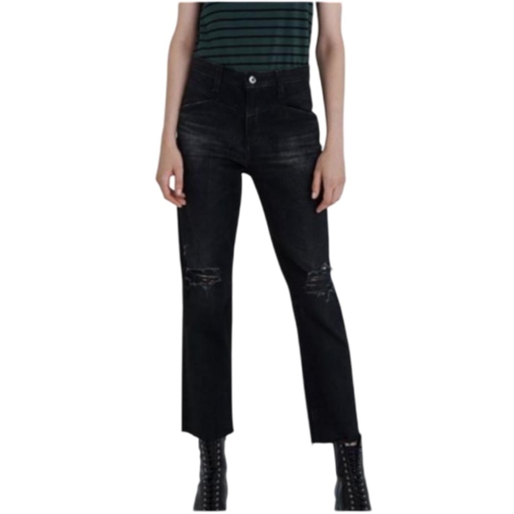 AG-ED Adriano Goldschmied The Isabelle X High Rise Straight Crop Jean - Size 30